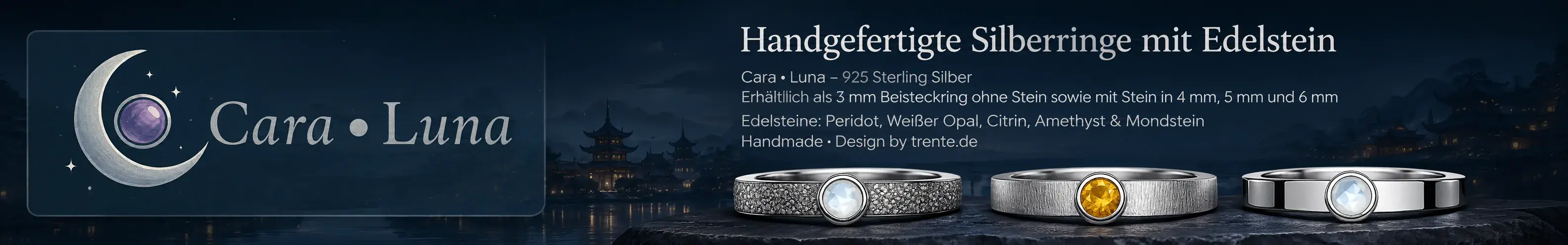 Cara Luna Ring in 925er Sterlingsilber