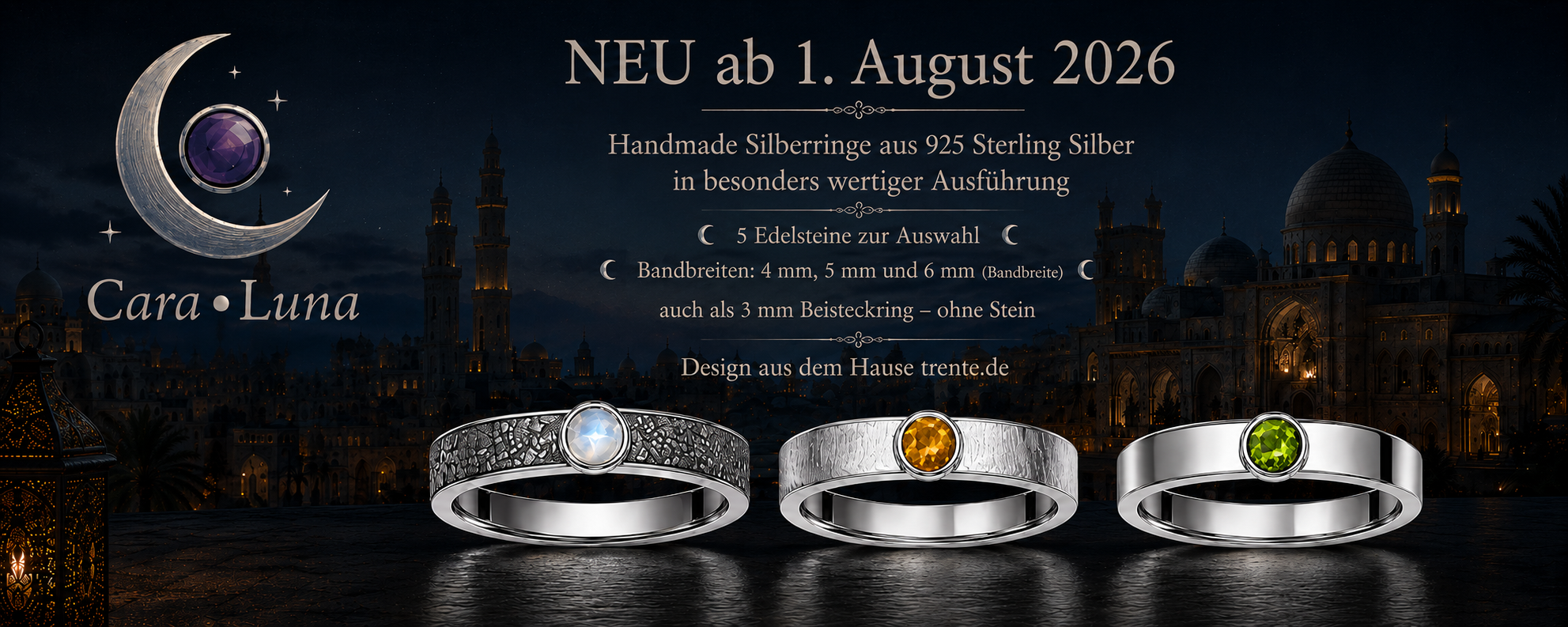 Neuankündigung zu Silberring 925 Sterling zur Serie Cara...