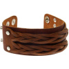 Lederarmband aus Büffelleder mit Metallverzierung