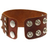 Lederarmband aus Büffelleder mit Metallverzierung