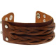 Lederarmband aus Büffelleder mit Metallverzierung