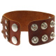 Lederarmband aus Büffelleder mit Metallverzierung