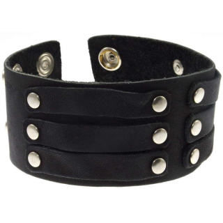 Lederarmband aus Büffelleder mit Metallverzierung