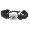 Lederarmband aus Büffelleder Ornamentplatte Blume