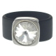 Ring Belt Kautschuk Silber plated . Crystal Crystal (S)