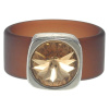 Ring Belt Kautschuk Silber plated . Crystal Lt. Colorado...