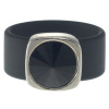 Ring Belt Kautschuk Silber plated . Crystal Jet