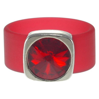 Ring Belt Kautschuk Silber plated . Crystal Lt. Siam