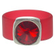 Ring Belt Kautschuk Silber plated . Crystal Lt. Siam