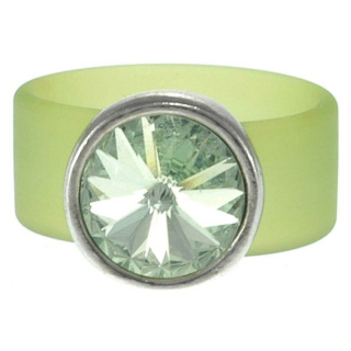 Ring Belt Kautschuk Silber plated . Swarovski® Crystal...