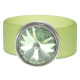 Ring Belt Kautschuk Silber plated . Crystal Chrysolite