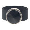 Ring Belt Kautschuk Silber plated . Crystal Jet