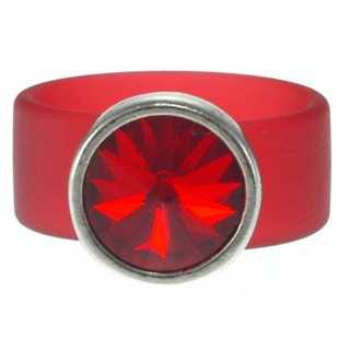 Ring Belt Kautschuk Silber plated . Swarovski® Crystal...