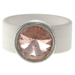 Ring Belt Kautschuk Silber plated . Swarovski® Crystal...