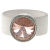 Ring Belt Kautschuk Silber plated . Crystal Vintage Rose