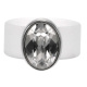 Ring Belt Kautschuk Silber plated . Crystal Crystal (W)