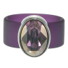 Ring Belt Kautschuk Silber plated . Crystal Lilac Shadow