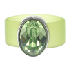 Ring Belt Kautschuk Silber plated . Crystal Peridot