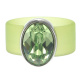 Ring Belt Kautschuk Silber plated . Crystal Peridot