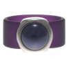 Ring Belt Kautschuk Silber plated . Perle Blackberry