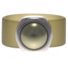 Ring Belt Kautschuk Silber plated . Perle Li. Green