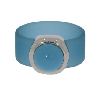 Ring Belt Kautschuk Silber plated . Swarovski® Perle...