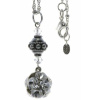 Amulettkette Aladin Silber plated . Crystal Black Diamond