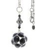Amulettkette Aladin Silber plated . Crystal Jet