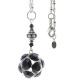 Amulettkette Aladin Silber plated . Crystal Jet