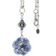 Amulettkette Aladin Silber plated . Crystal Lt. Saphire