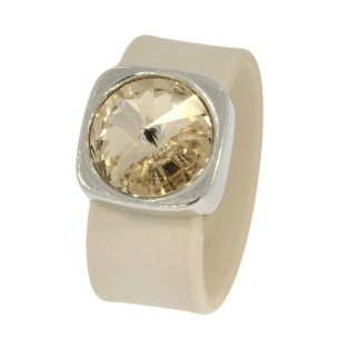 Ring Belt Kautschuk Silber plated . Swarovski® Crystal...