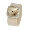 Ring Belt Kautschuk Silber plated . Crystal Lt. Silk
