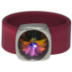 Ring Belt Kautschuk Silber plated . Crystal Volcano