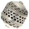 Silberbead Walze 925 Silber patiniert India traditional