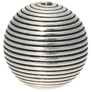 Silberbead Kugel 925 Silber patiniert African traditional