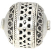 Silberbead Walze 925 Silber patiniert India traditional