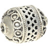 Silberbead Walze 925 Silber patiniert India traditional