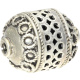 Silberbead Walze 925 Silber patiniert India traditional