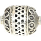 Silberbead Walze 925 Silber patiniert India traditional