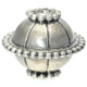 Silberbead Linse India traditional . 925 Silber patiniert . 14x17mm