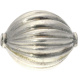 Silberbead Ellipse India traditional . 925 Silber patiniert . 12x16mm