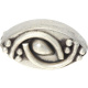 Silberbead Freeform India traditional . 925 Silber patiniert . 19x10mm