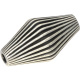 Silberbead Ellipse India traditional . 925 Silber patiniert . 12x23mm