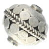 Silberbead Kugel India traditional . 925 Silber patiniert...