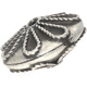 Silberbead Linse India traditional . 925 Silber patiniert . 16x9mm