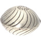 Silberbead Linse India traditional . 925 Silber patiniert . 19x14mm
