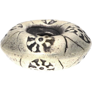 Silberbead Ring 925 Silber patiniert India traditional