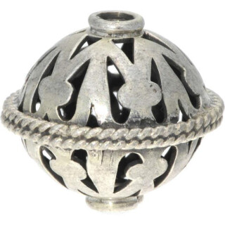 Silberbead Linse 925 Silber patiniert India traditional