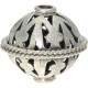 Silberbead Linse 925 Silber patiniert India traditional