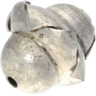 Silberbead Freeform 925 Silber patiniert India traditional